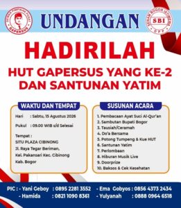 Jelang HUT ke-2, Gapersus Siapkan Santunan Anak Yatim dan Beragam Kegiatan Sosial